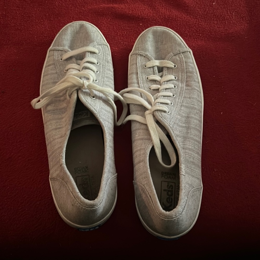 Grey with white laces